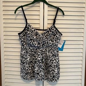 Saul by Maxine Hollywood tankini swimsuit top. Sz 14